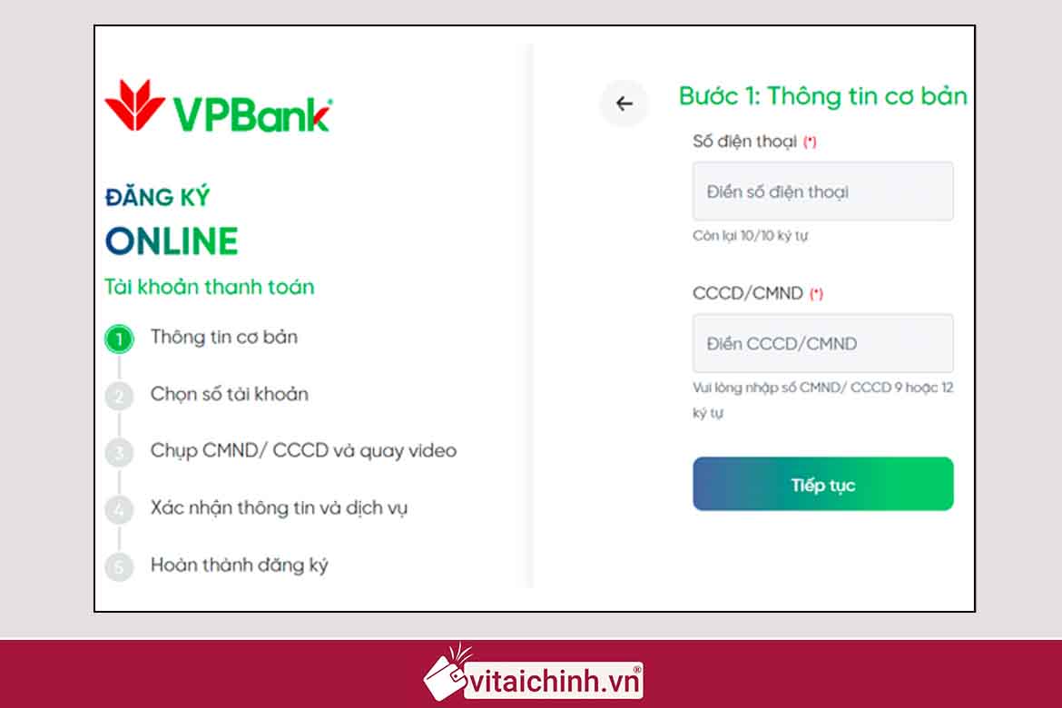 Hướng dẫn mở tài khoản Ngân hàng VPBank NEO 1