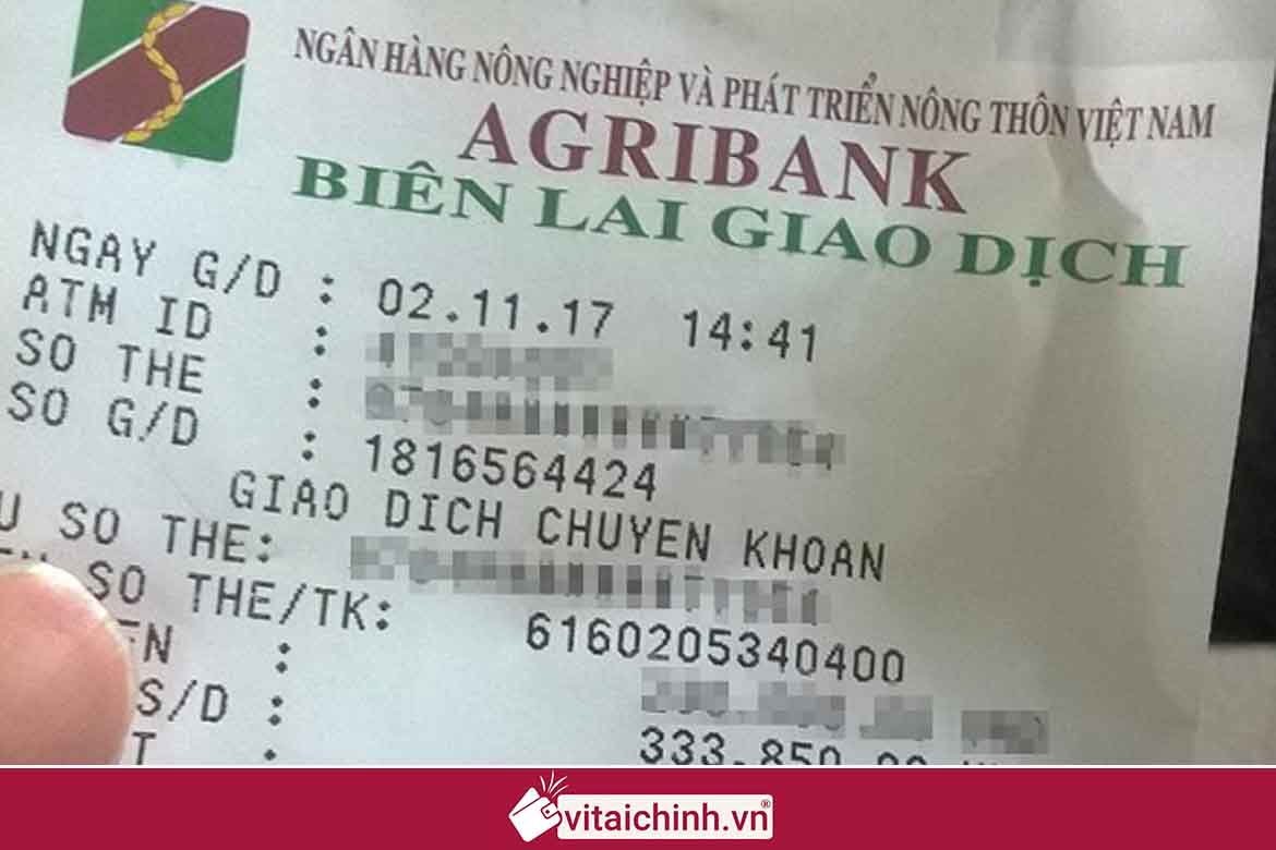 Có mấy loại bill chuyển tiền ngân hàng Agribank?