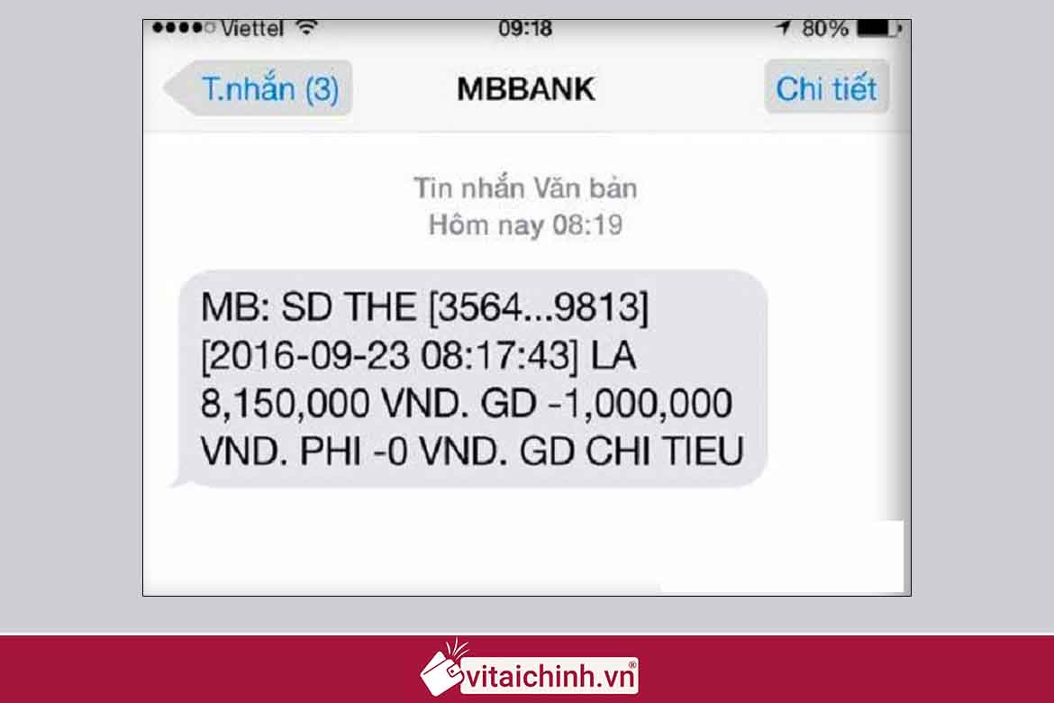 Kiểm tra lịch sử giao dịch MBBank qua tin nhắn SMS
