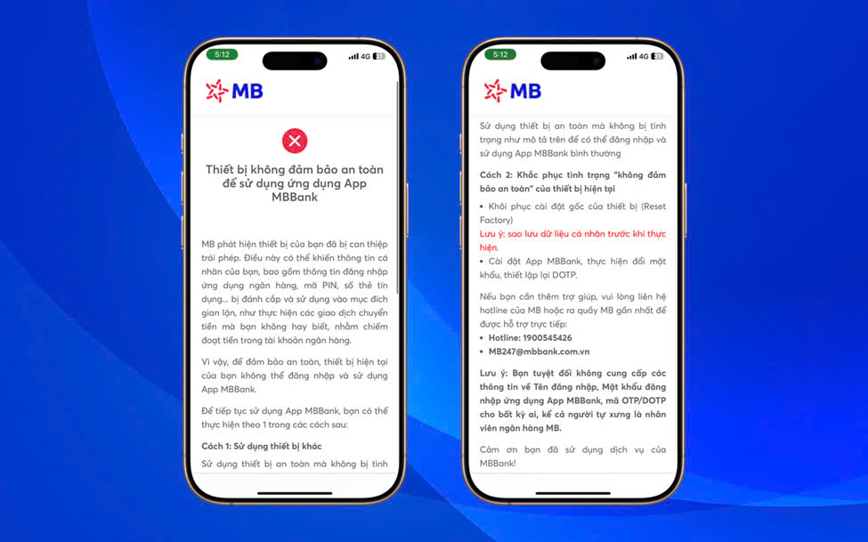 An ninh trong sử dụng MBBank Digital 