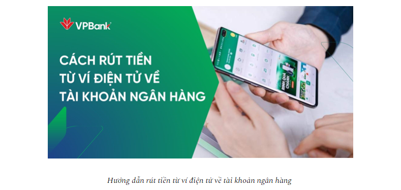 Các bước rút tiền từ ví điện tử  