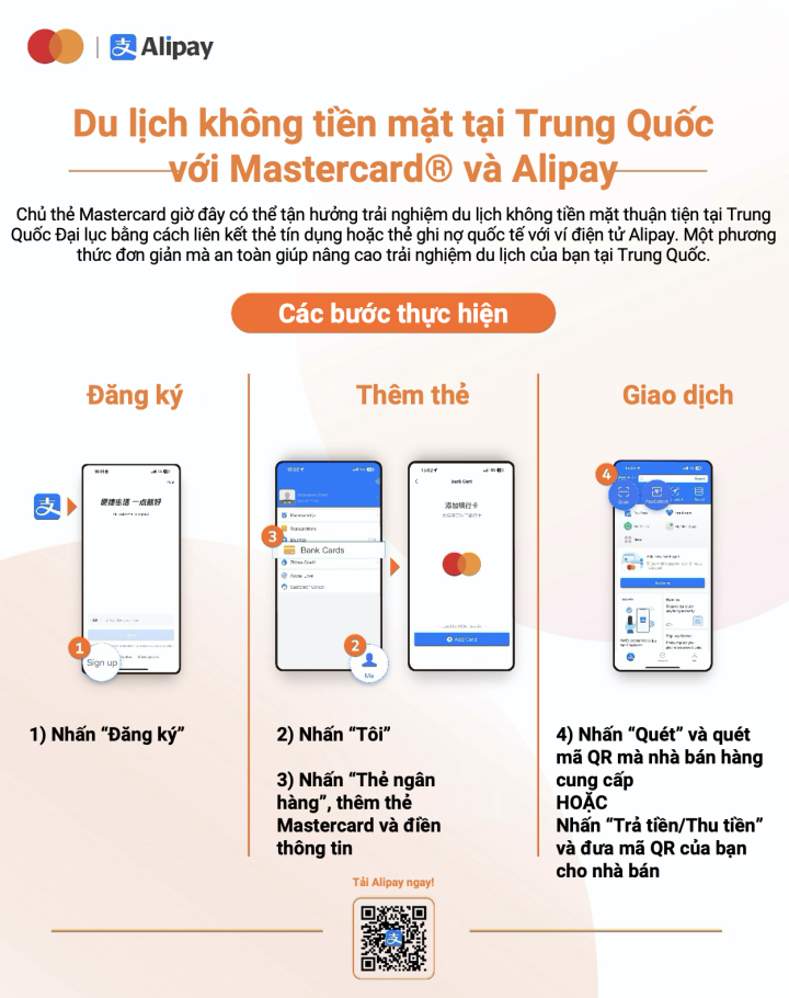 Các tùy chọn thanh toán với Alipay 