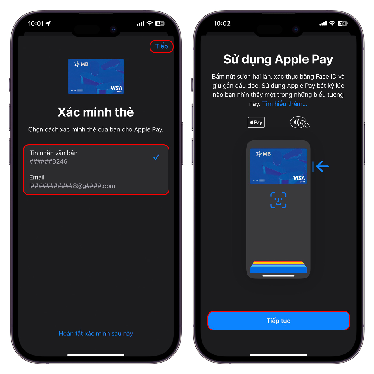 Cách thiết lập Apple Pay 