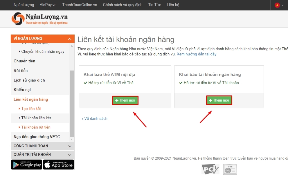 Hướng dẫn đăng ký Ví ngân lượng